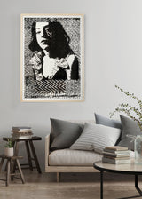 דיוקן מרים שחור לבן