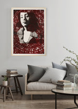 דיוקן מרים שחור בורדו