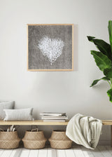 לב סירה לבן רשת אפור