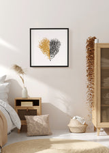 לב סירה שחור אוקר לבן