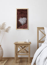 לב סירה לבן שביל שחור בורדו