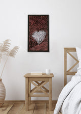 לב סירה לבן שביל שחור בורדו