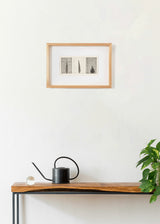 טריפטיכון 3 ברושים בהיר שחור לבן