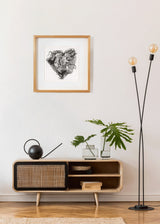 לב 2 שחור לבן