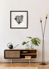 לב 2 שחור לבן