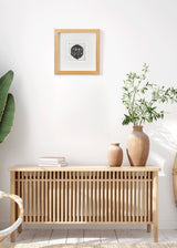 חרוז מעויינים שחור לבן