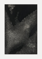 משובץ אובלים כהה שחור לבן