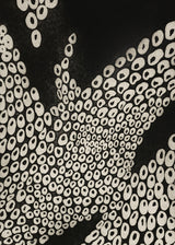 משובץ אובלים בהיר שחור לבן