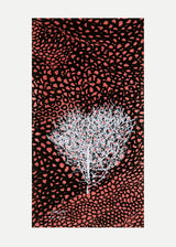 לב סירה לבן שביל שחור בורדו