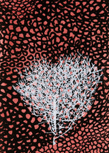 לב סירה לבן שביל שחור בורדו